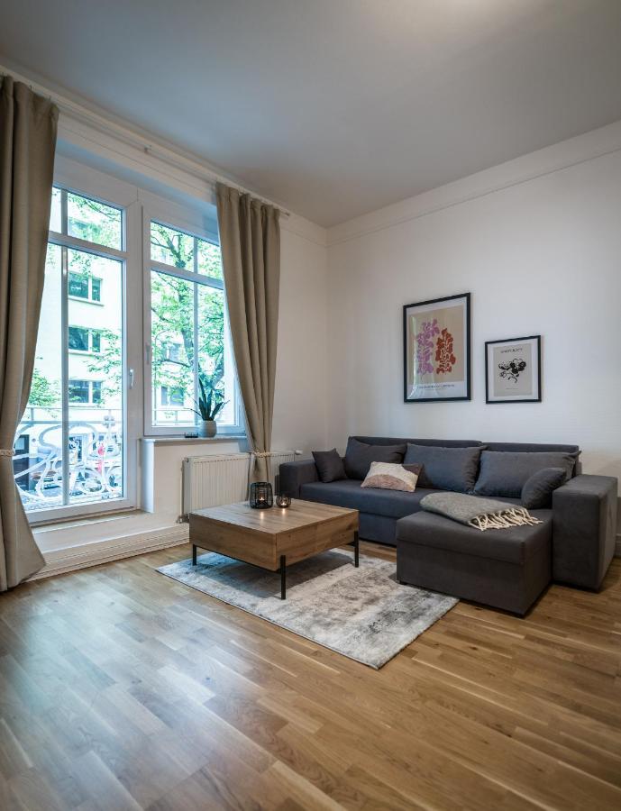 Hochwertige Altbauwohnung Im Modernen Stil In Wiesbaden - Kueche - Terrasse - Wlan - Zentral Kültér fotó